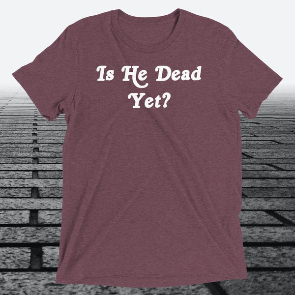 Is He Dead Yet, Triblend T-shirt - JonesTees