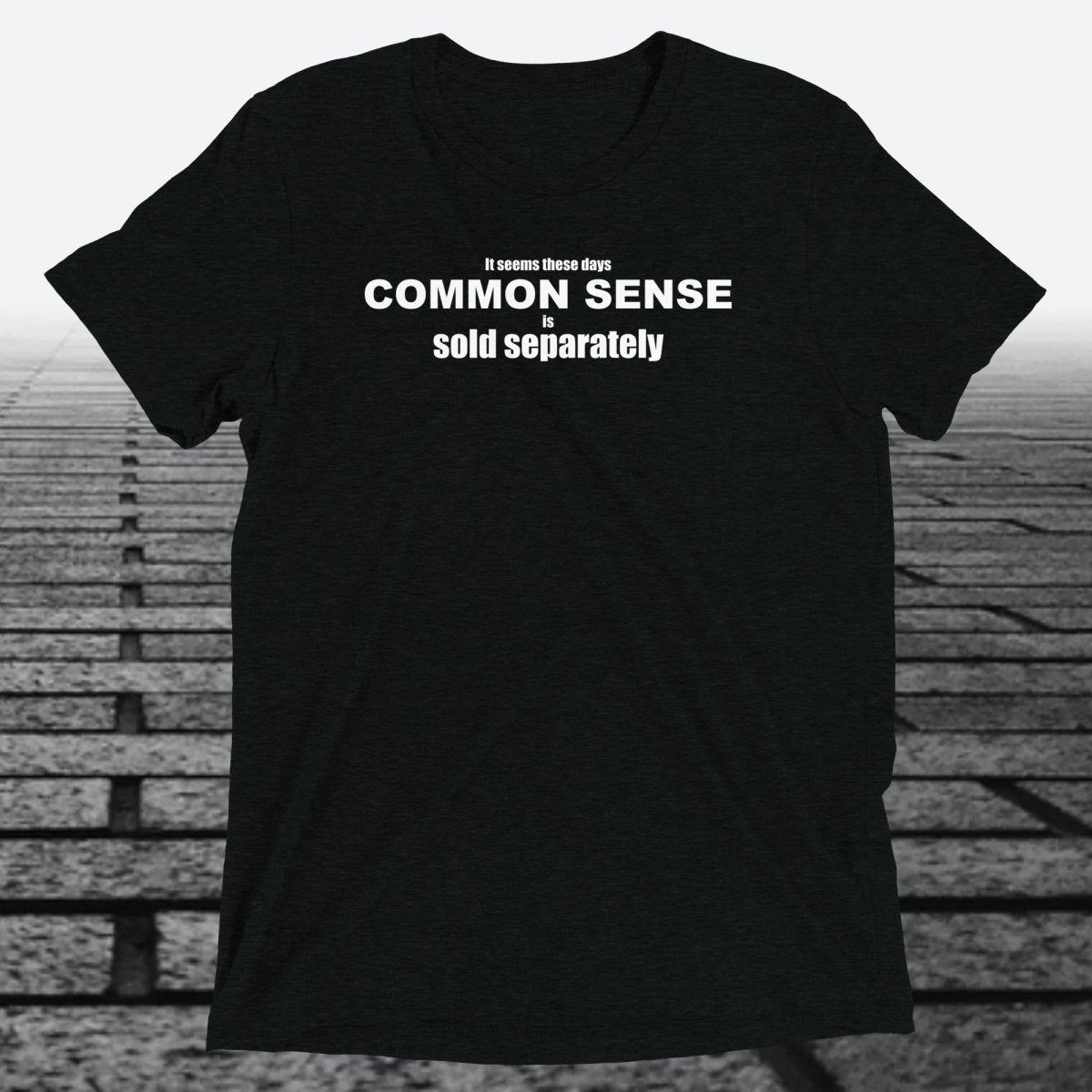 It Seems These Days Common Sense Is Sold Separately — Funny Triblend T-Shirt | JonesTees - JonesTees