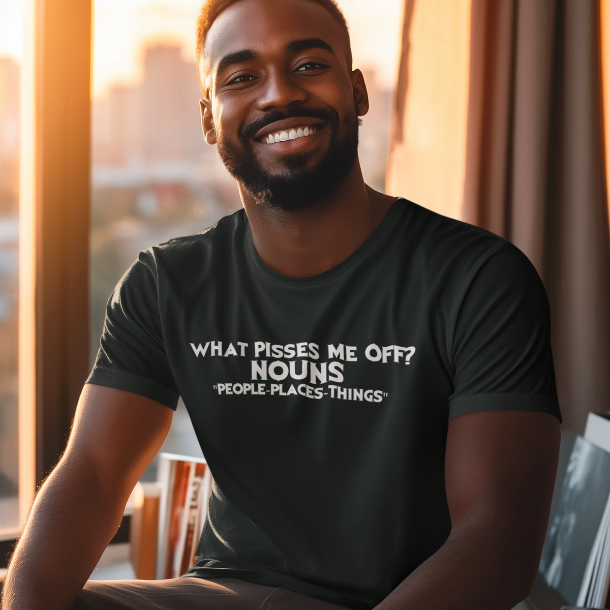 What Pisses Me Off? Nouns. — Funny Triblend T-Shirt | JonesTees