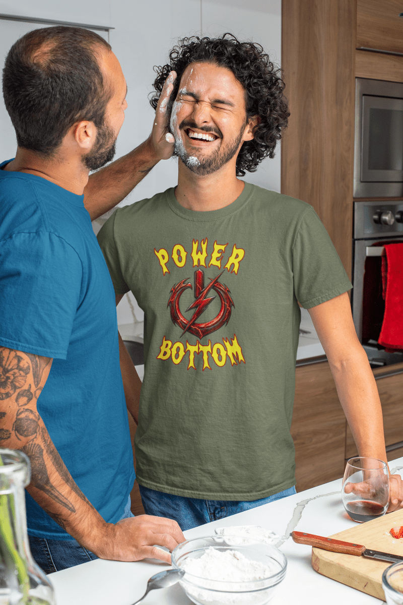 Power Bottom, Unisex Cotton T-shirt - JonesTees