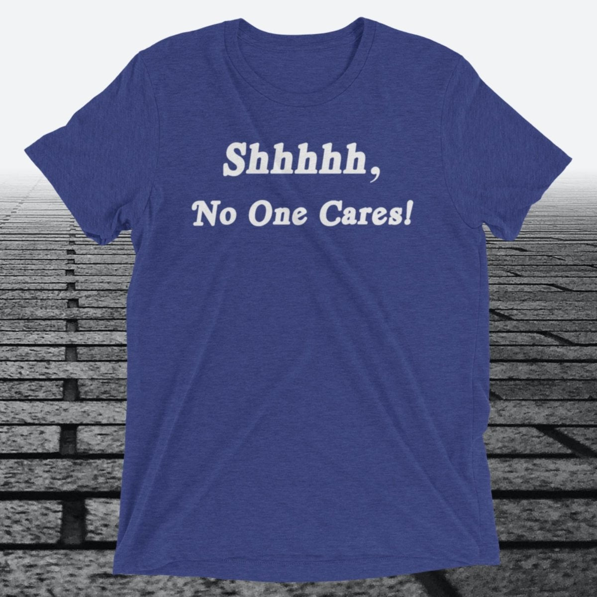 Shhhhh, No One Cares, Triblend T-shirt - JonesTees