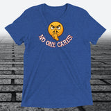 Shooshing Angry Emoji with No One Cares, Triblend T-shirt - JonesTees