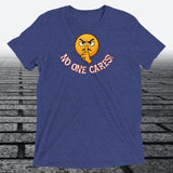 Shooshing Angry Emoji with No One Cares, Triblend T-shirt - JonesTees