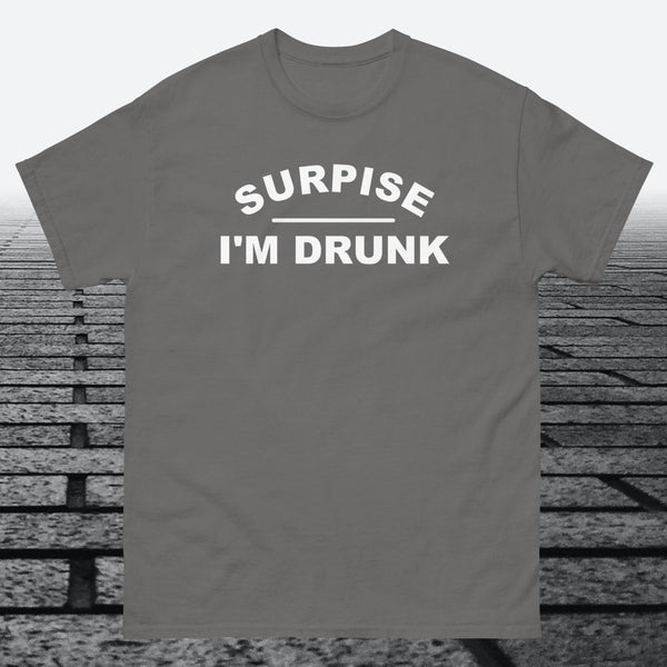 Surprise I'm Drunk, Cotton T-shirt - JonesTees