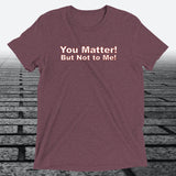 You Matter! But not to me!, Triblend T-shirt - JonesTees