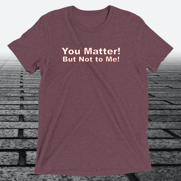You Matter! But not to me!, Triblend T-shirt - JonesTees